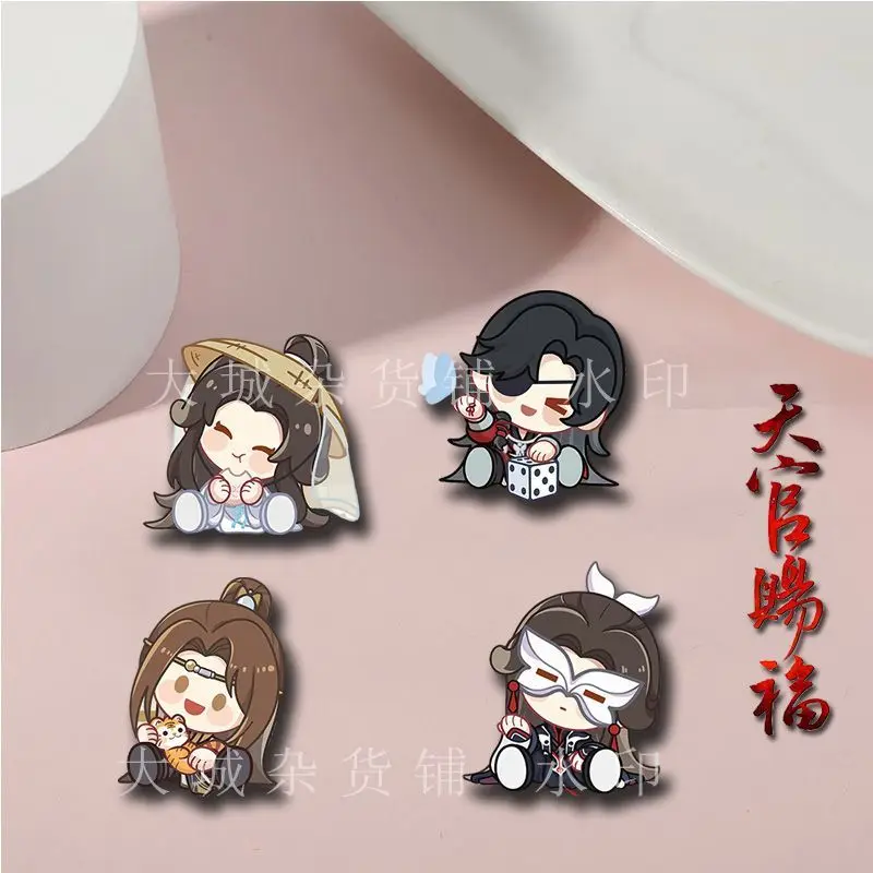 Аниме Tian Guan Ci Fu Hua Cheng Kawaii мультфильм акриловые значки заколка Косплей брошь
