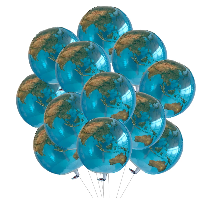 

12pcs 22" Planet Earth Globe Ballons Jumbo Bubble 4D Helium Balloon Galaxy Travel Theme Party Birthday Party Decorations Globos