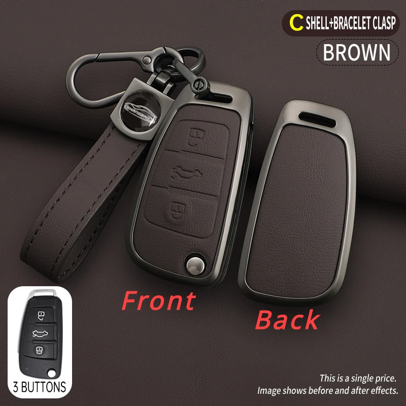 

Складной чехол для ключей из цинкового сплава для Audi C5 C6 R8 A1 A3 A4 A5 A6 A7 Q3 Q5 Q7 S6 B6 B7 B8 8P 8V 8L TT RS3 S3