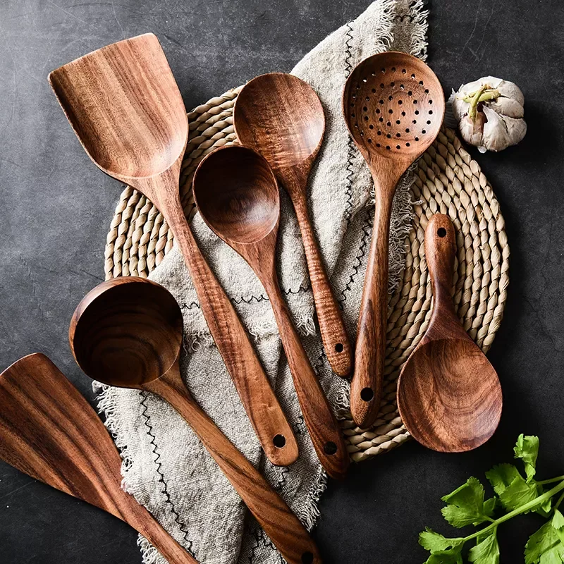 

Искусственная деревянная посуда, ложка, половник, длинная искусственная утварь для супа, набор кухонных инструментов