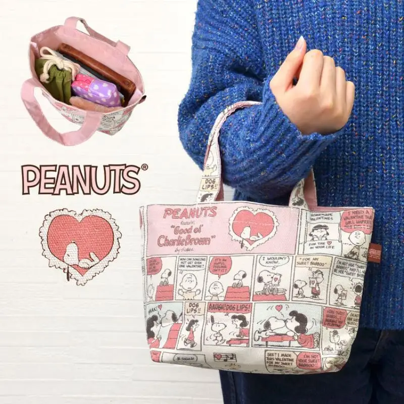 

Японский Ins Мультфильм Снупи Холщовая Сумка студенческий пенал Чехол с принтом портативная косметичка большой емкости сумка-мессенджер по...