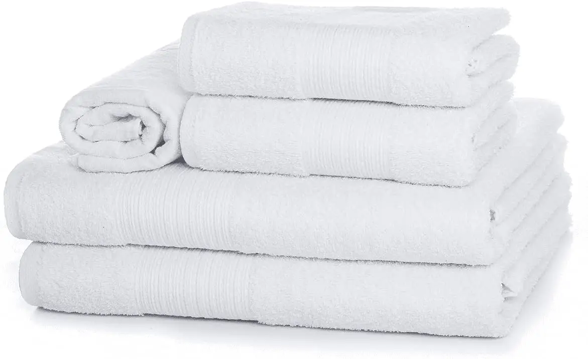 

Set of Melin Towels 100% cotton 5 Pieces (2 face towels + 2 bath towels + 1 floor towel) Black Face Towel Hand Face Cleaning Hai