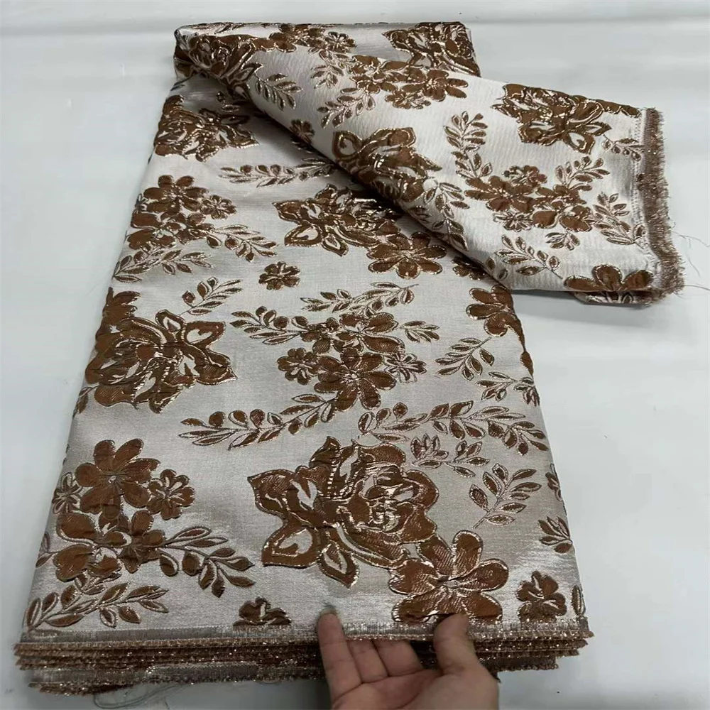 2024 новейшая элегантная жаккардовая кружевная ткань с французской парчой