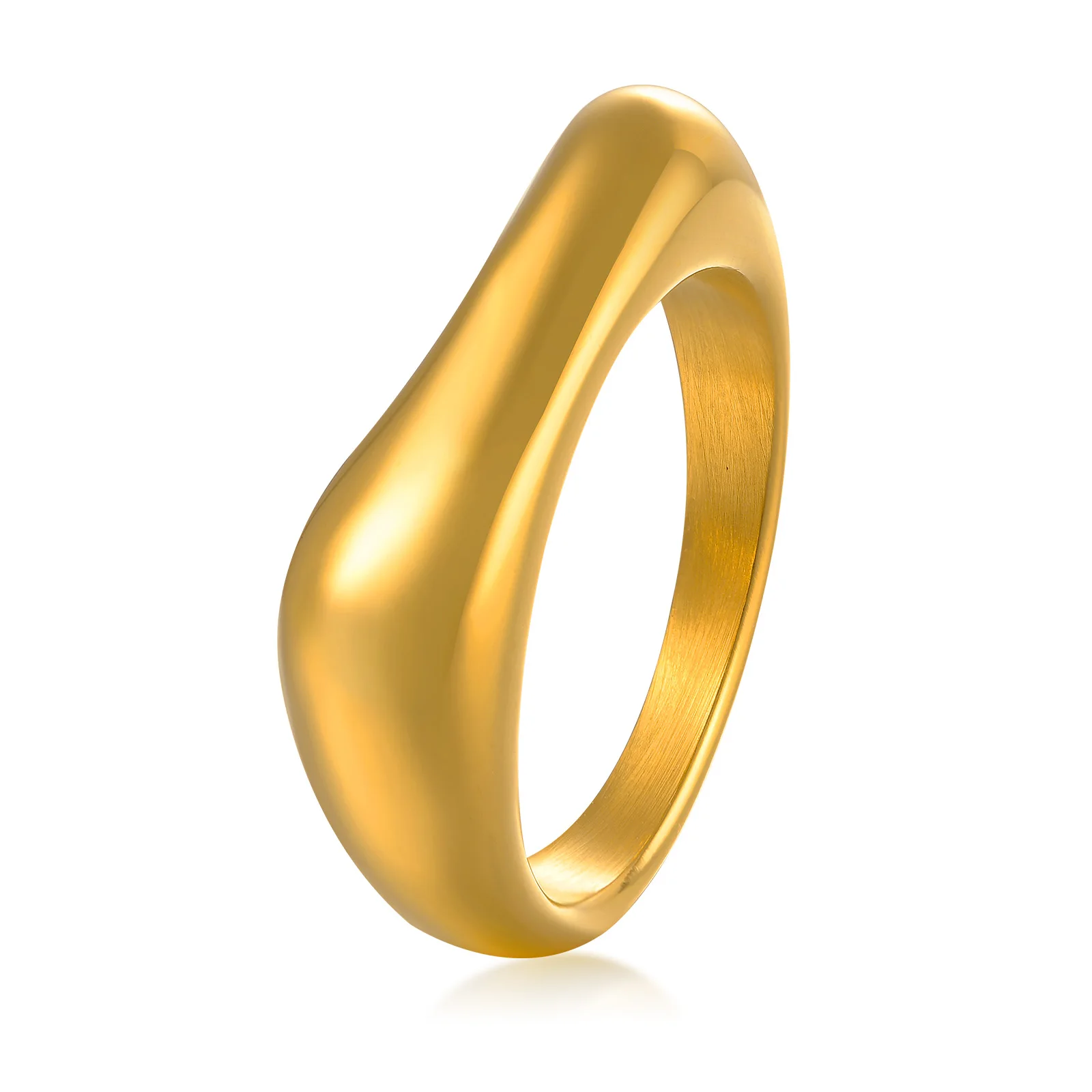 

Soft Bar Dome Ring Women, Stainless Steel Geometric Finger Ring, Charm Minimalistic Jewelry