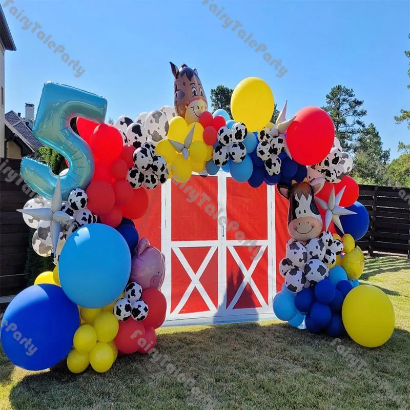 

151pcs Matte Yellow Red Macaron Blue Animal Foil Balloon Arch Kit Baby Shower Wedding Decoration Birthday Party Supplies