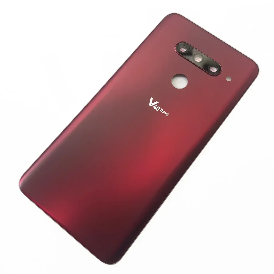 Задний корпус для LG V40 ThinQ крышка батарейного отсека чехол задней двери со стеклом