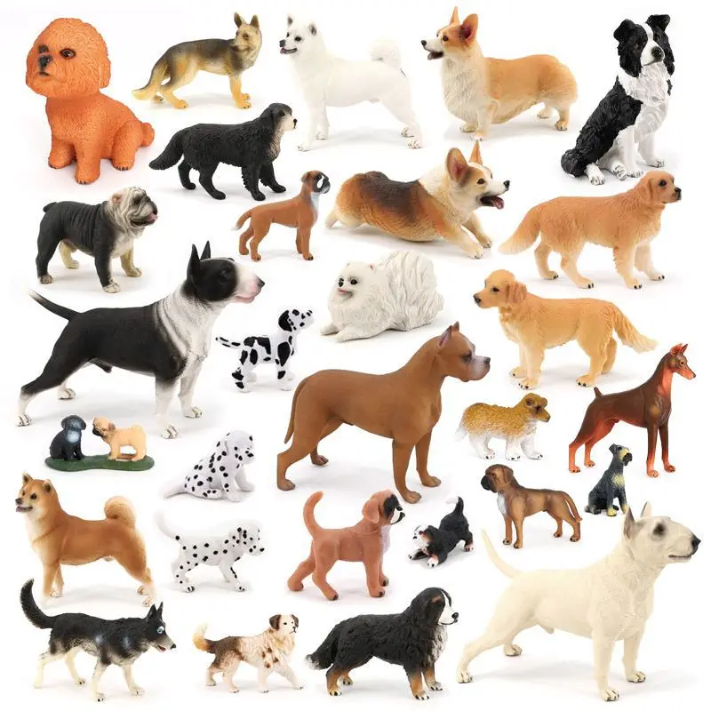 solid simulation wild animal model Dugough dog pet dog Argentina mastiff bulldog toy ornaments