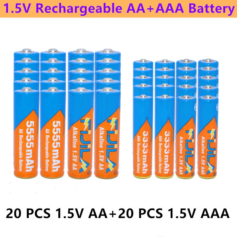 

Новинка щелочная батарея 1,5 в AAA 3333 мА/ч + Щелочная аккумуляторная батарея AA 5555 мА/ч AA и AAA для светодиодсветильник игрушки mp3 Бесплатная доставка
