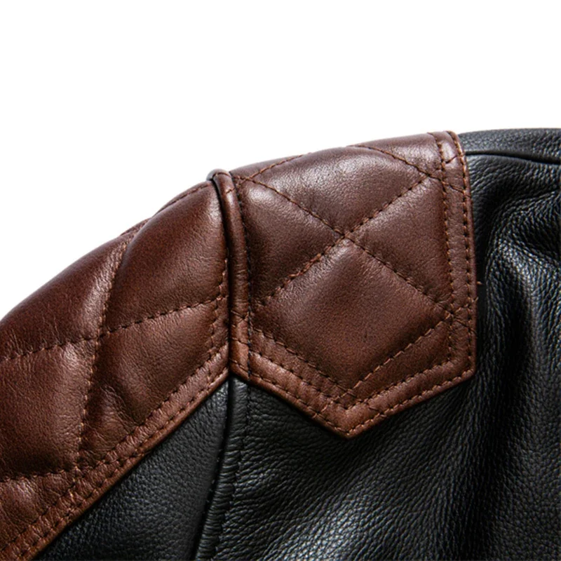 Мужская мотоциклетная куртка из натуральной воловьей кожи Классическая