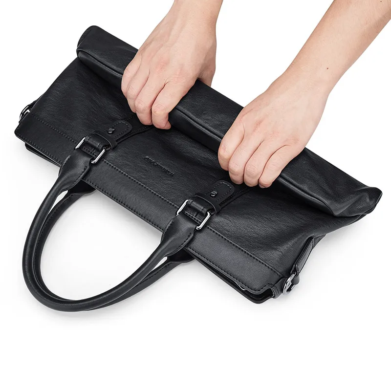 Men's Business Briefcase Genuine Leather Fashion Computer Bag Fashion Large Capacity Office Carrying Bag