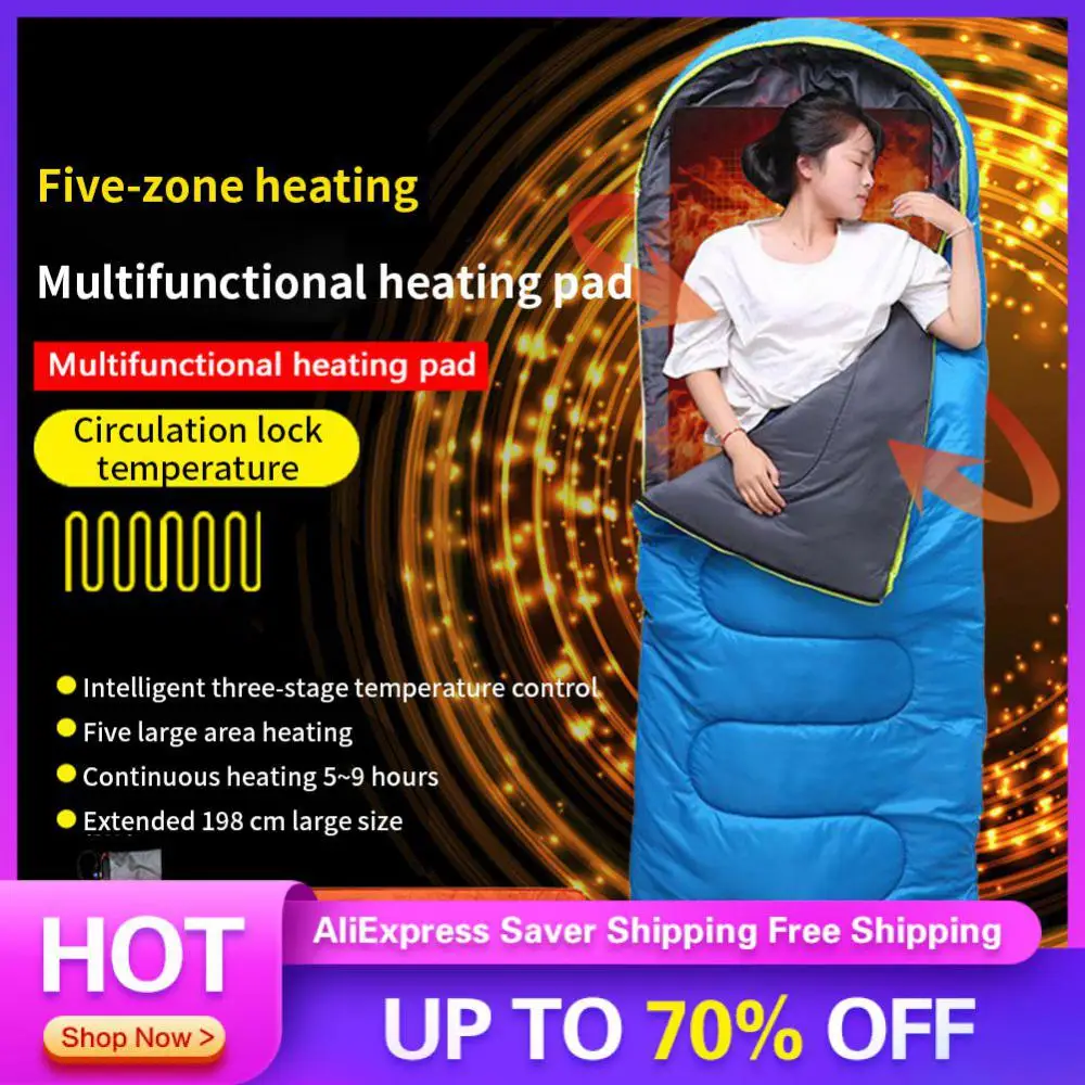 

Heating Sleeping Pad Usb Charging Durable Outdoor Warm Pad Heating Pad 5 Fever Tablets Safe Camping Sleeping Bag Long Endurance