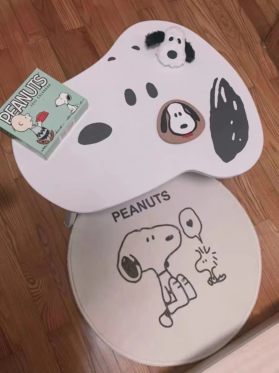 

Cute Kawaii Korean Peanuts Super Cute Snoopy Folding Table Snoopy Storage Folding Dining Table Simple Nius Cute