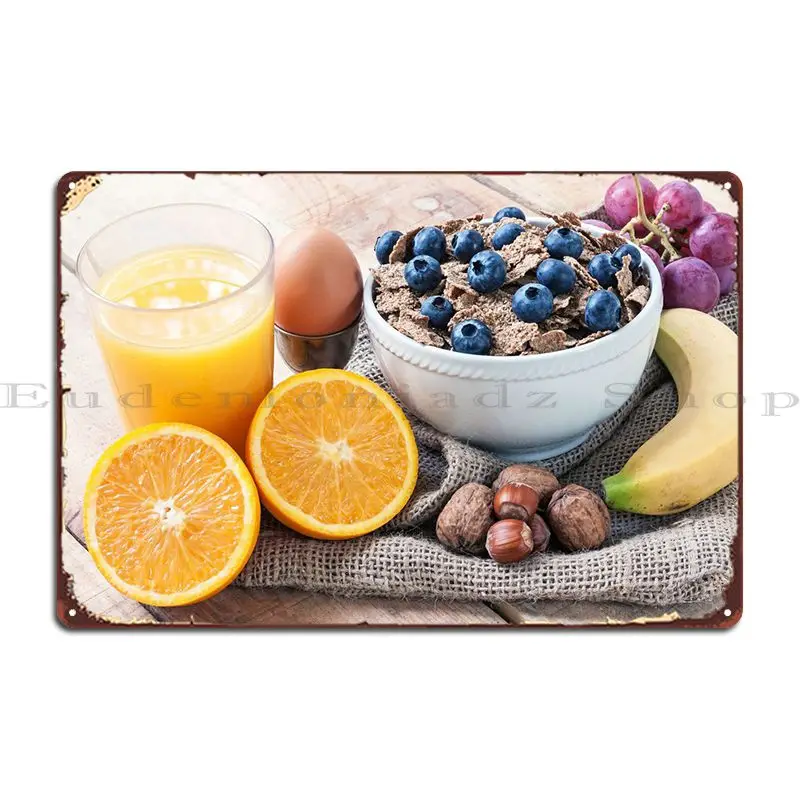 

Свежие металлические знаки на завтрак, дизайнерские классические печатные кинопластины, жестяной плакат