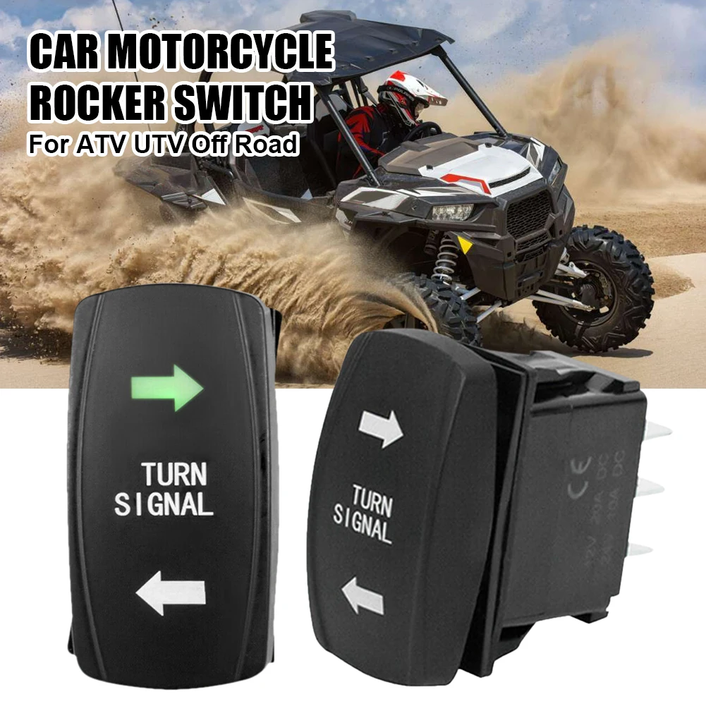 

Universal LED Turn Signal Flasher Relay 3Pin Car Motorcycle Rocker Switch Blinker Relay SPDT Green LED for ATV UTV Off Road