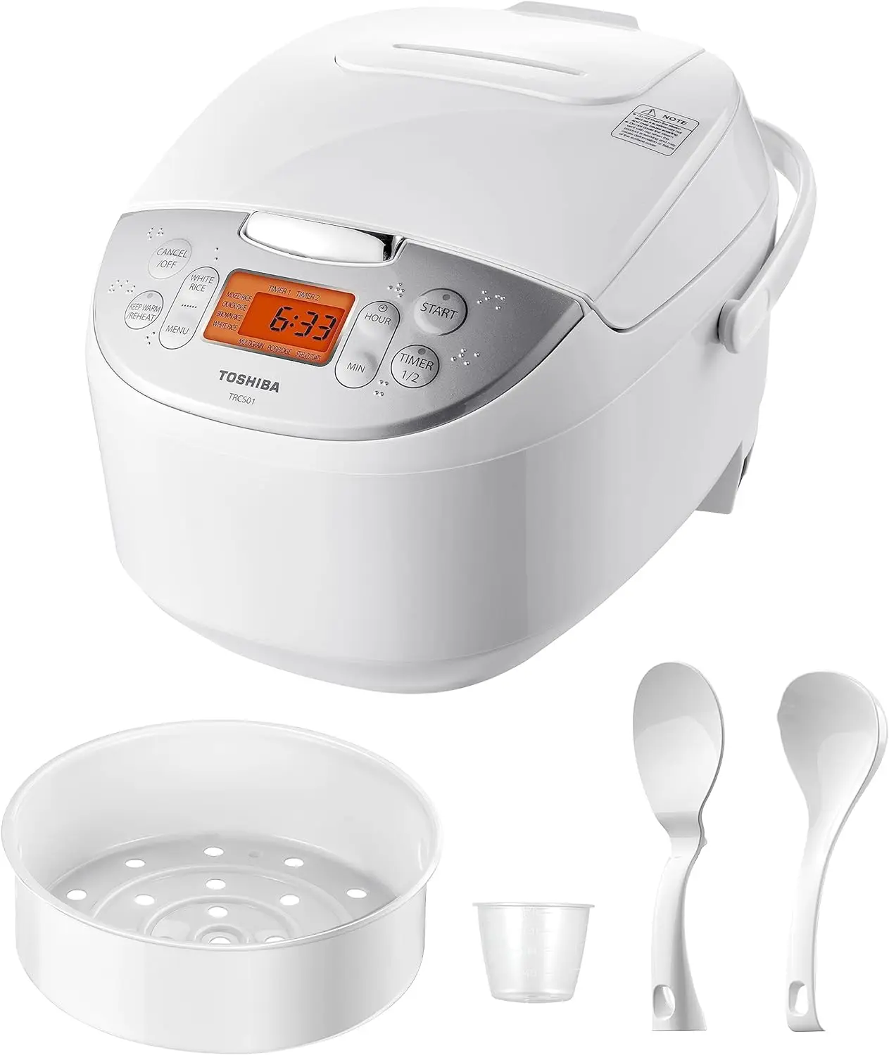 

Rice Cooker 6 Cup Uncooked \u2013 Japanese Rice Cooker with Fuzzy Logic Technology, 7 Cooking Functions, Digital Display, 2 Dela