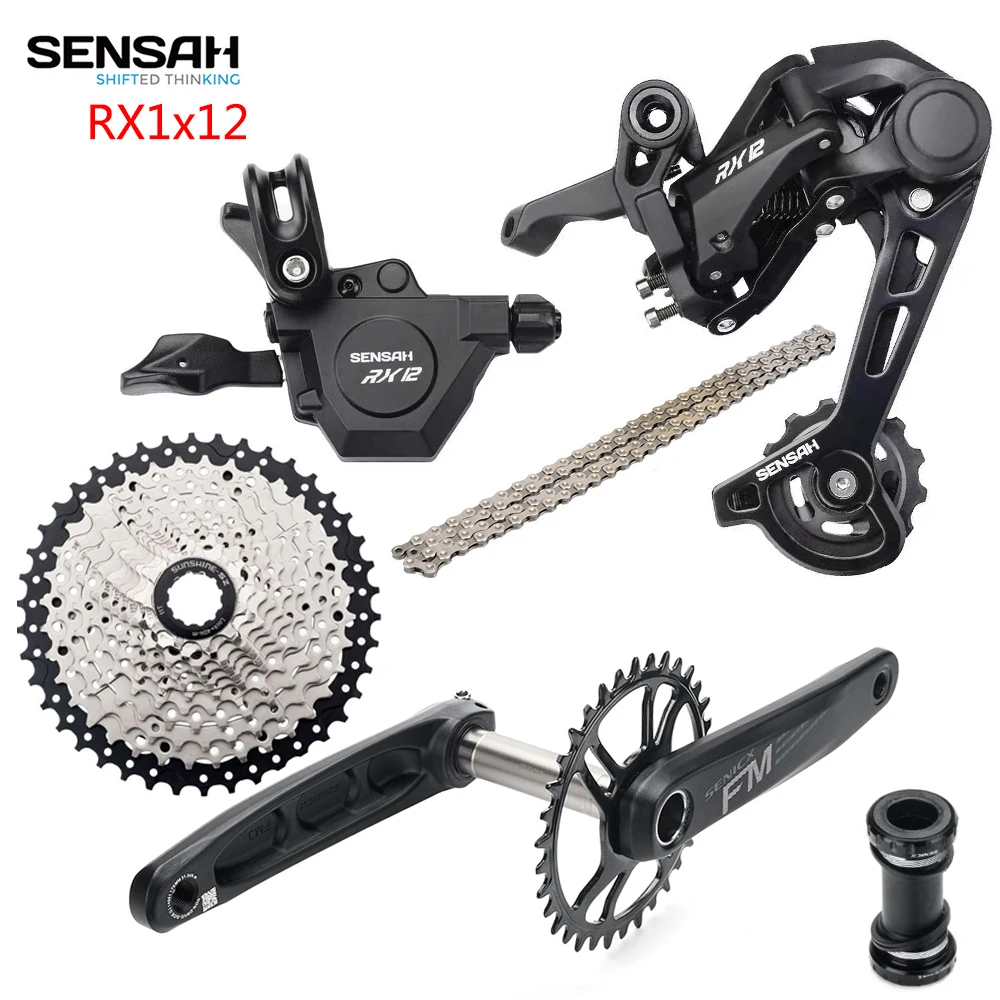 Трансмиссия SENSAH MTB RX12 1x1 2 скоростной переключатель передач + SENICX FM3 кривошипник