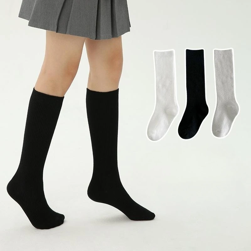 2 пары/партия однотонные носки из хлопка на Возраст 3-12 лет