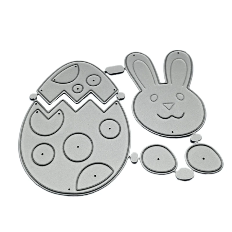 

Easter Bunny Egg Metal Cutting Dies Stencil DIY Scrapbooking Album Paper Card Template Mold Embossing Craft Decoration