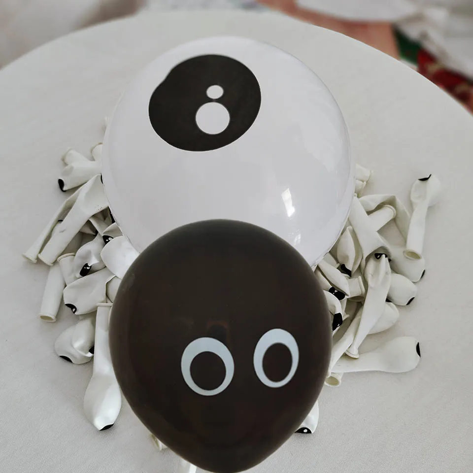 

30pcs 5inch Black White Eyeball Latex Balloon Halloween Party Decor Needs Small Eyed Balls Kids Birthday Party Toys Balls
