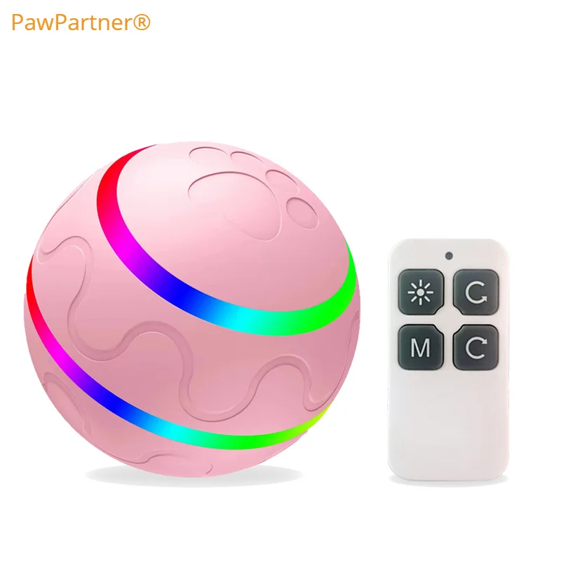 

PawPartner Pet Smart Toys for Dog Interactive Led Ball Flash USB Electric Automatic Rotating Jumping Playing Funny Wicked Balls