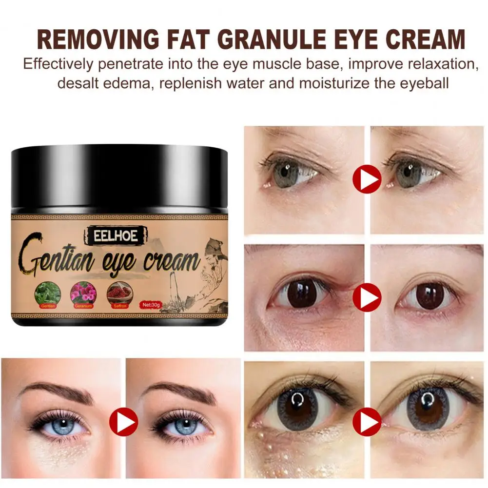 

30g Eye Bag Cream Natural Efficient Smooth Skin-tendering Non-Greasy Fast Absorption Wide Application Eye Fat Care Cream for Wom