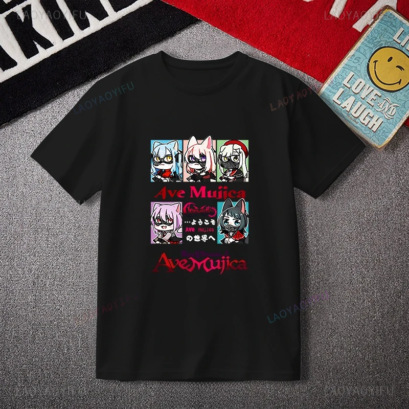 Фото Аниме-футболка BanGDream! Футболка Ave Mujica MyGO!!!!! Женская футболка в стиле Shoujo: полиэстер, круглый вырез, уличный стиль, кавайная, милая, недорогая №2