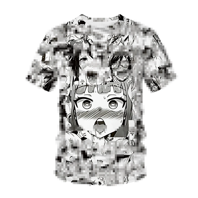 

Ahegao T-shirt Anime 3D Print Men Women Streetwear Hentai Pattern O-Neck Hip Hop T Shirt Harajuku Casual Tops Sexy Girl Clothing