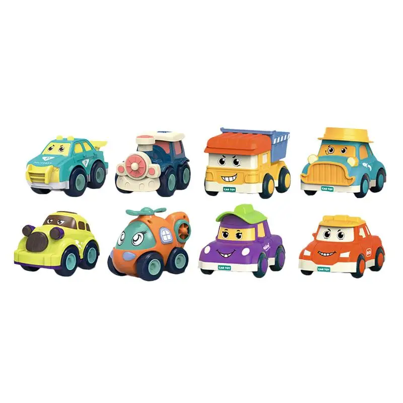 

Pull Back Cars 8Pcs Tiny Cars Toys Friction Powered Vehicle Set Push And Go Party Favors For Boys Girls Kids Toddler