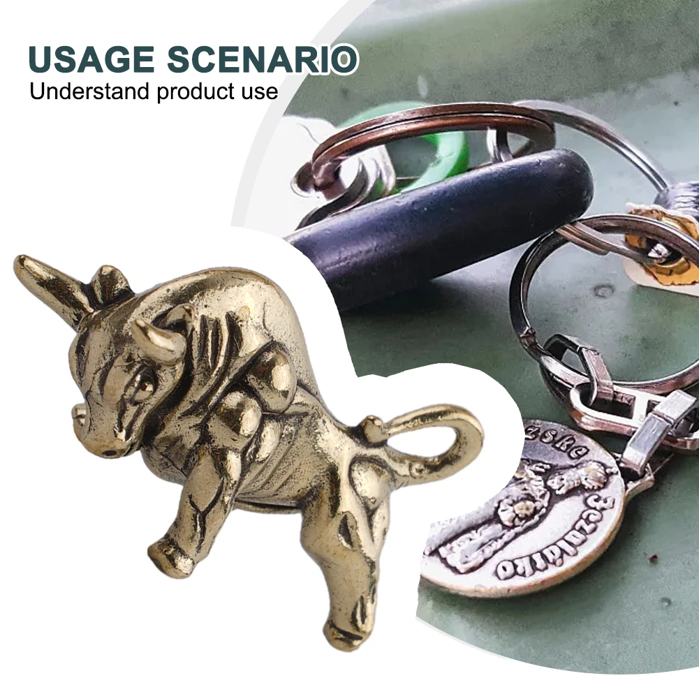 Очаровательная латунная фигурка маленькая статуя коровы для украшения дома