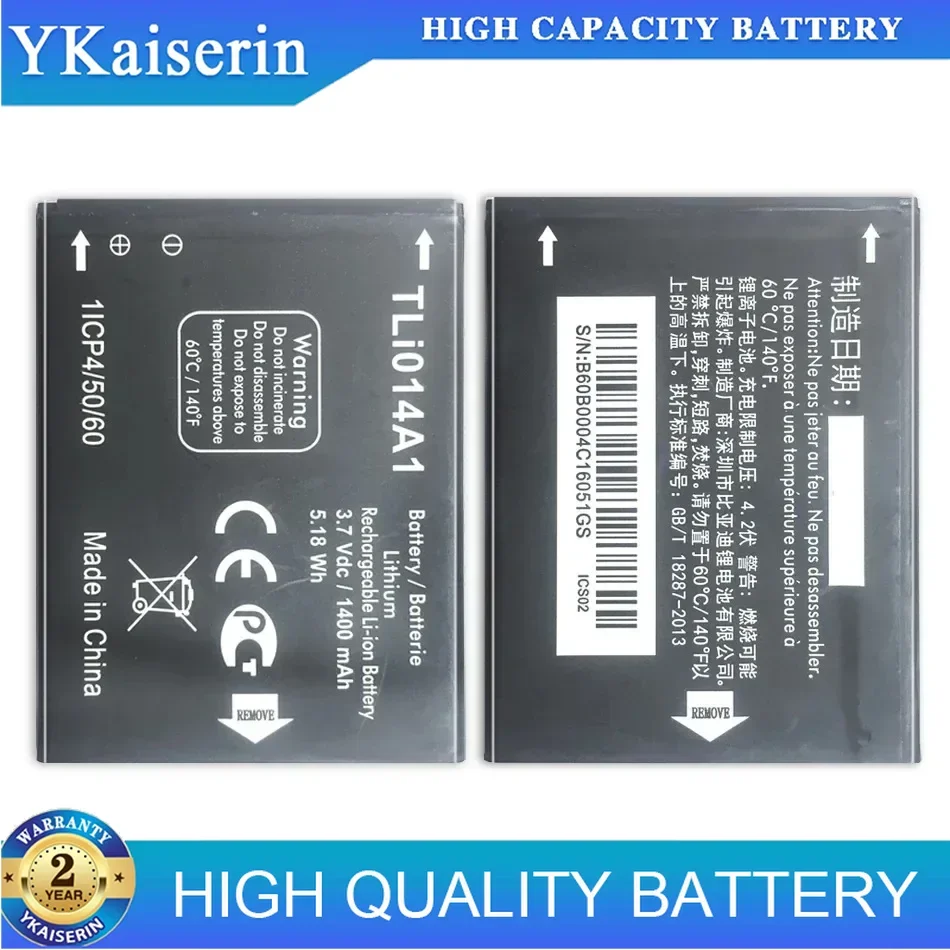 Аккумулятор Tli014A1 для Alcatel M'Pop 5020 5020D Fire 4012 4012A Pixi 3 4 5 &quot4027 4027D/A 4027X 4010 1400 мАч