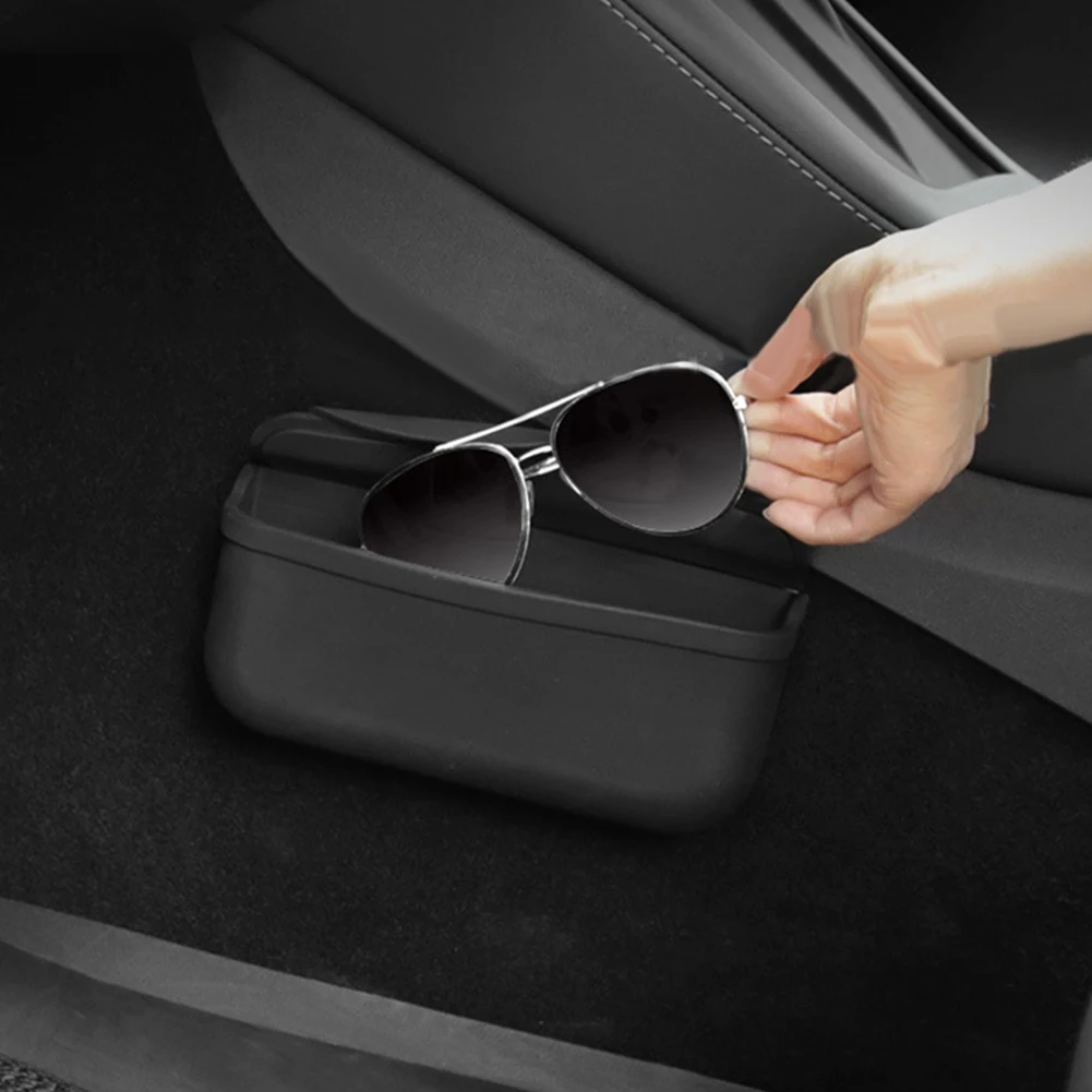 Custodia per occhiali da auto scatola portaoggetti per braccioli per Tesla Model 3 Y Interior Bill Card scatola portaoggetti per occhiali da sole accessori interni