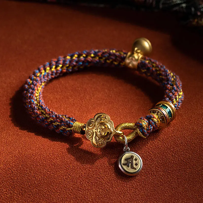 Купи Hand woven bracelet, male and female zodiac, patron saint Buddha jewelry pulseras charm bracelet boho за 1,867 рублей в магазине AliExpress