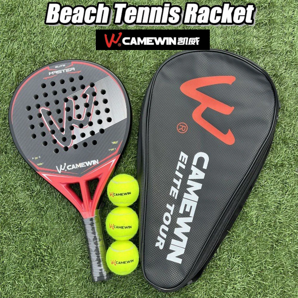 

Camewin 3K Senior Padel Racket Professional Racquet Carbon Fiber Soft EVA Face With Bag Cover For Men Women Training Accessores