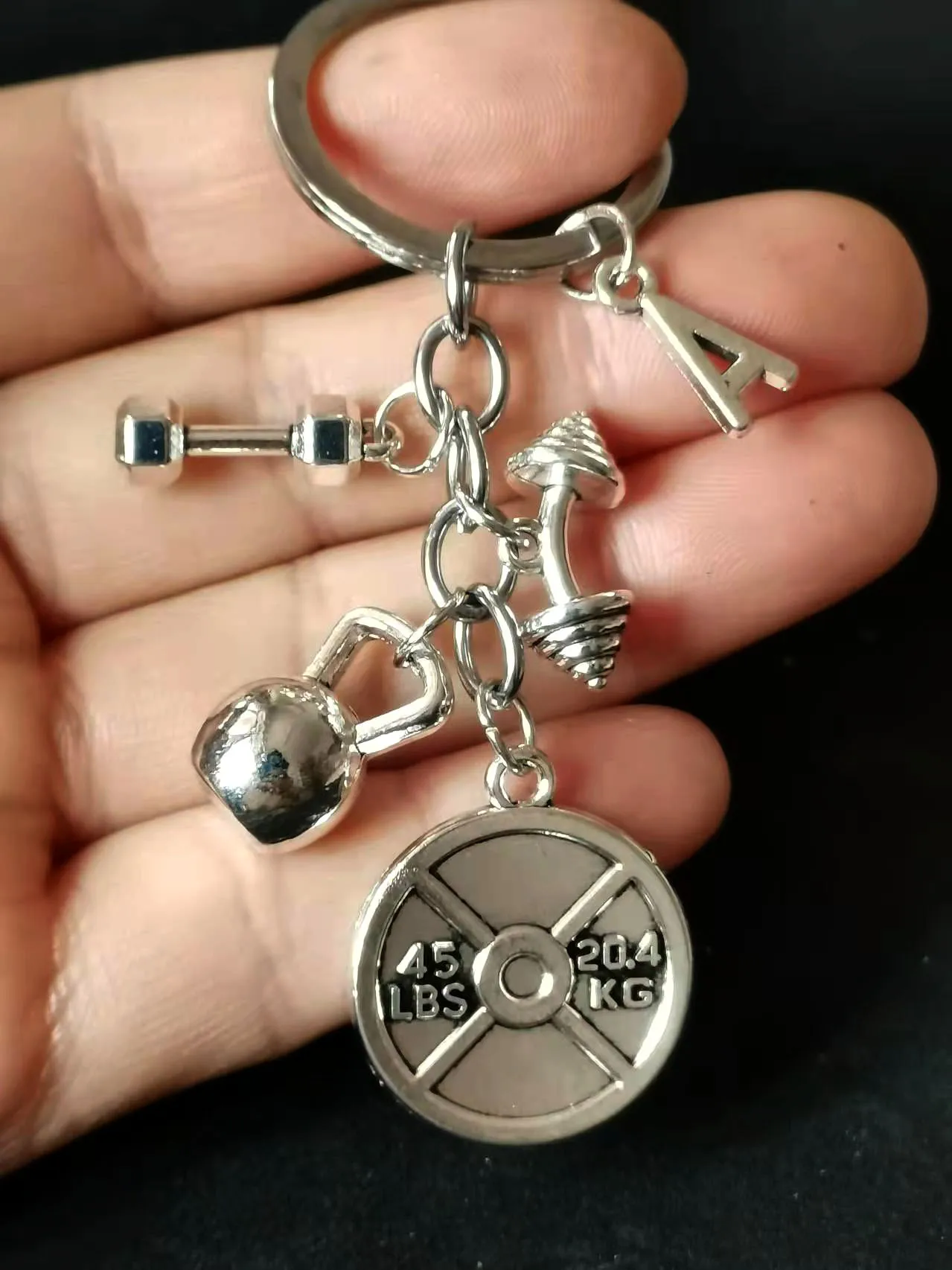 Персонализированные модные аксессуары для ключей брелок мини-гантелей дисков