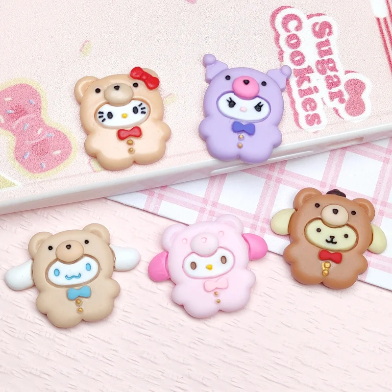 

Kawaii Sanrio пластырь из смолы мультфильм Медведь Маскировка мелодия Kuromi Kitty милый ручной работы DIY крем искусственные Аксессуары материал