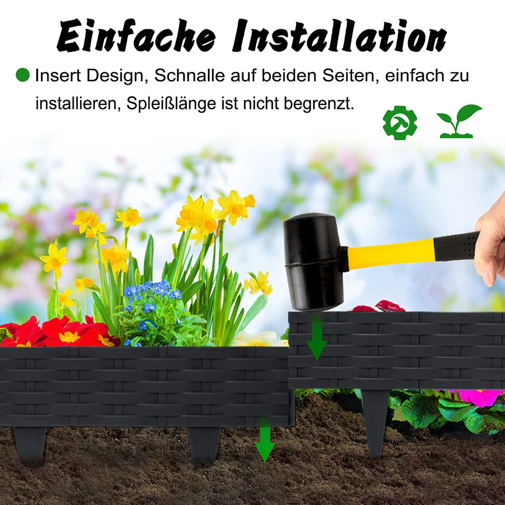 

Decorative Garden Wedding Fencing Rattan Effect Edging Splicable And Removable Non-Toxic Plastic Small Garden Fence Hot New