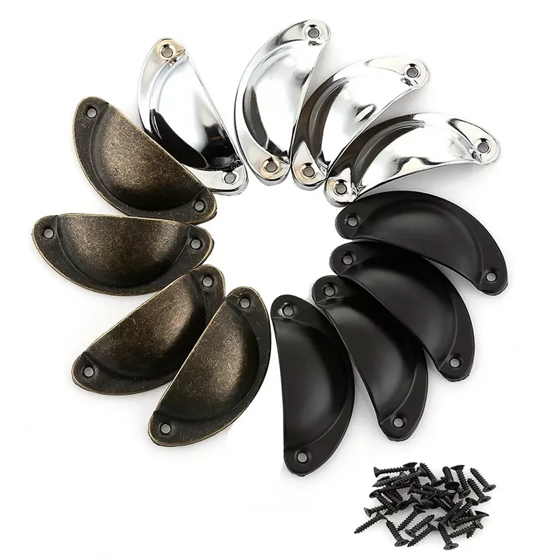 

Pcs/Set Vintage Semicircular Iron Drawer Handles Home Hotel Furniture Accessories 9 Colors