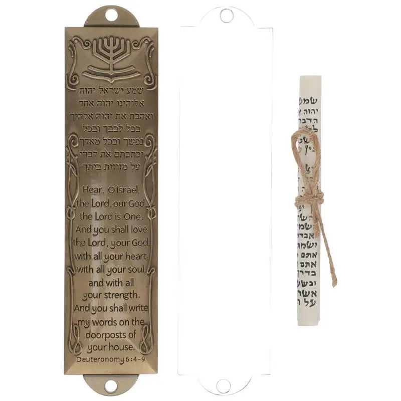 

Декоративный чехол Mezuzah из сплава, еврейские металлические двери, религиозный свиток, благословение мезузы, иврит, Священная стена, винтажный оловянный налет, иудейка