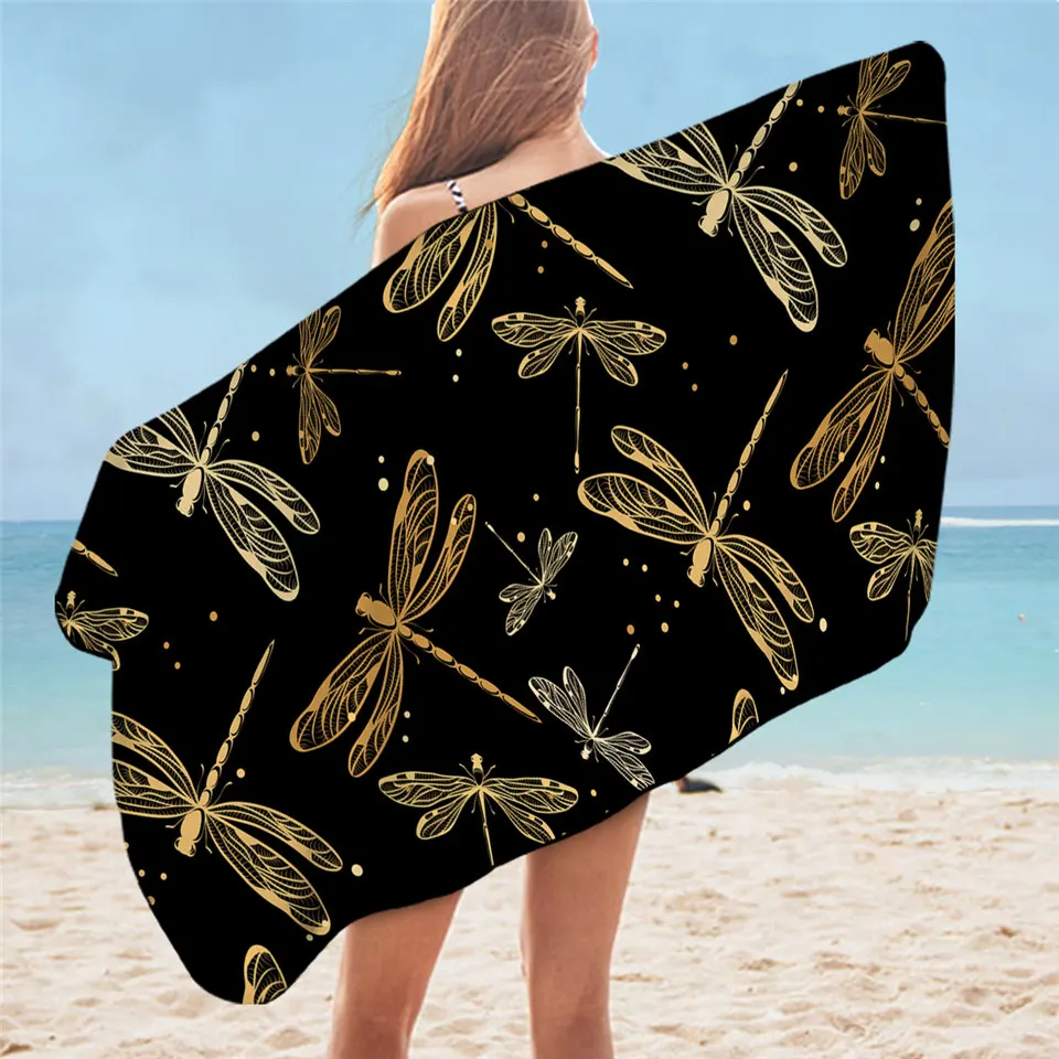 Mandala Insects Travel Swimming Hotel Bath Towel For Girls Women Adults Super Absorbent Towel