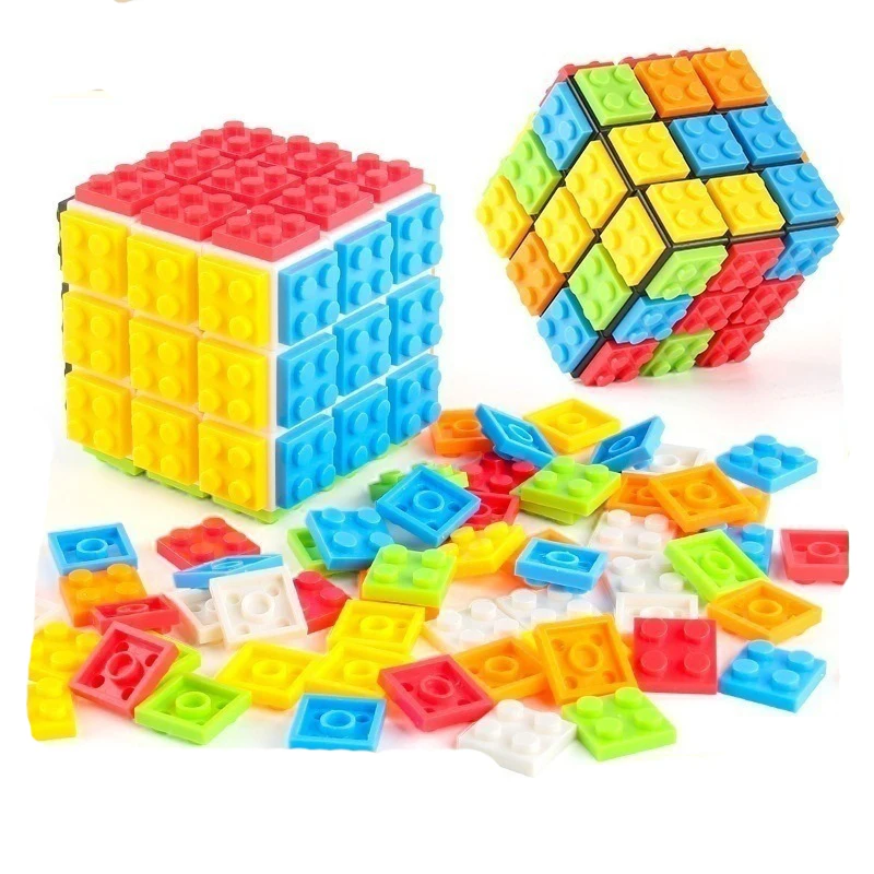 

Building Blocks Cube 3x3x3 Kids DIY Assembled Puzzle 3D Magic Cube Logical Thinking Training Games Educational Toys for Children