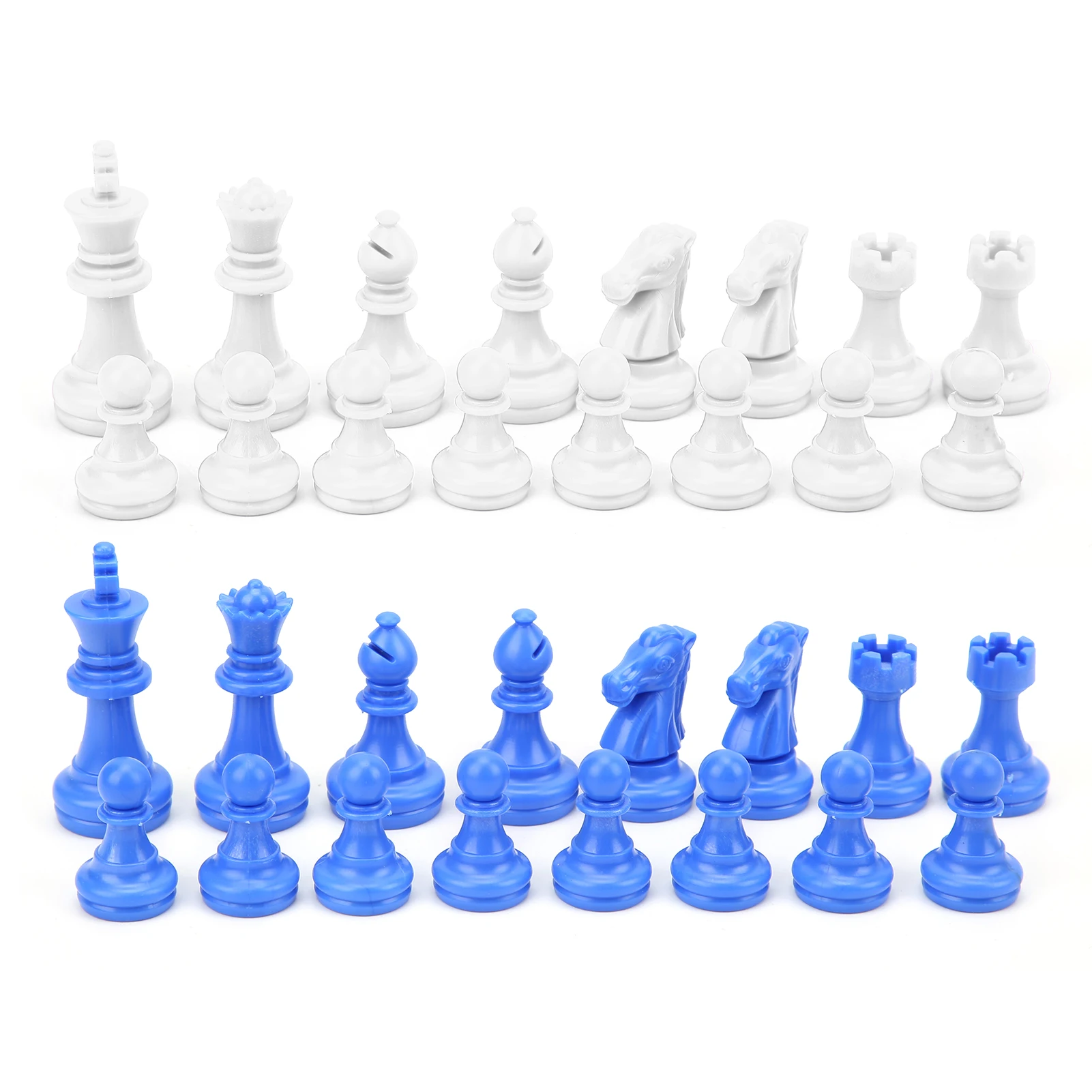 

32PC Medieval Plastic Chess Pieces Set King Height 49mm Without Chessboard for Competition