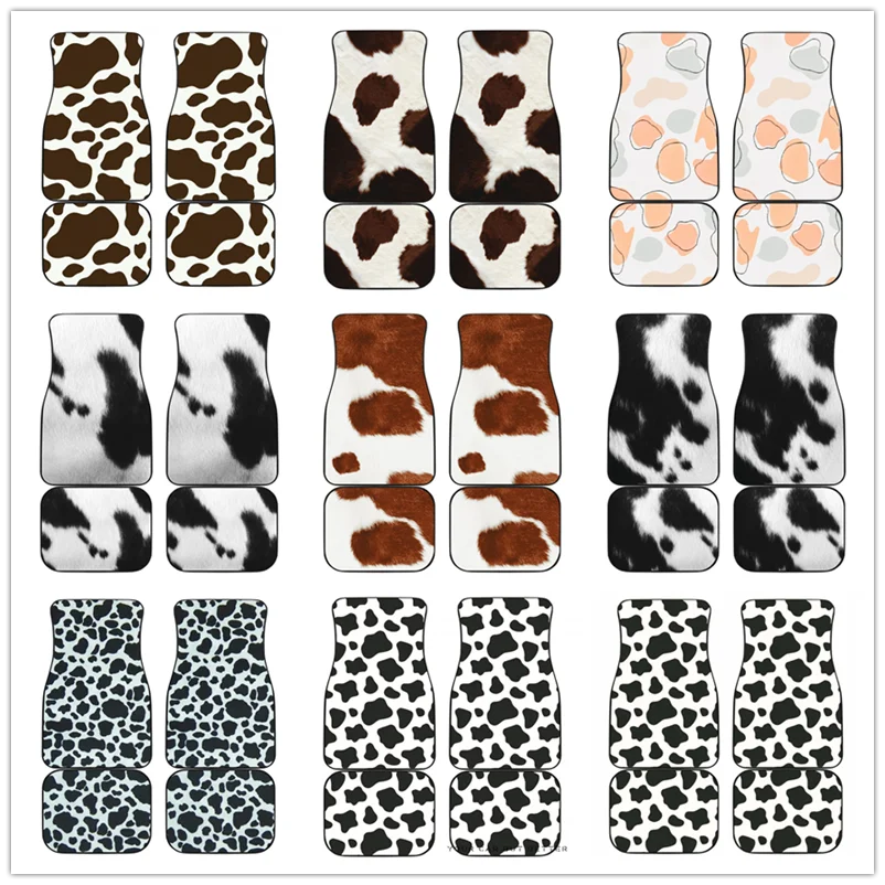 

Funny Cow All Protective Car Floor Mats Heavy Carpet Front and Rear Full Set 4PCs Pack for Car SUV