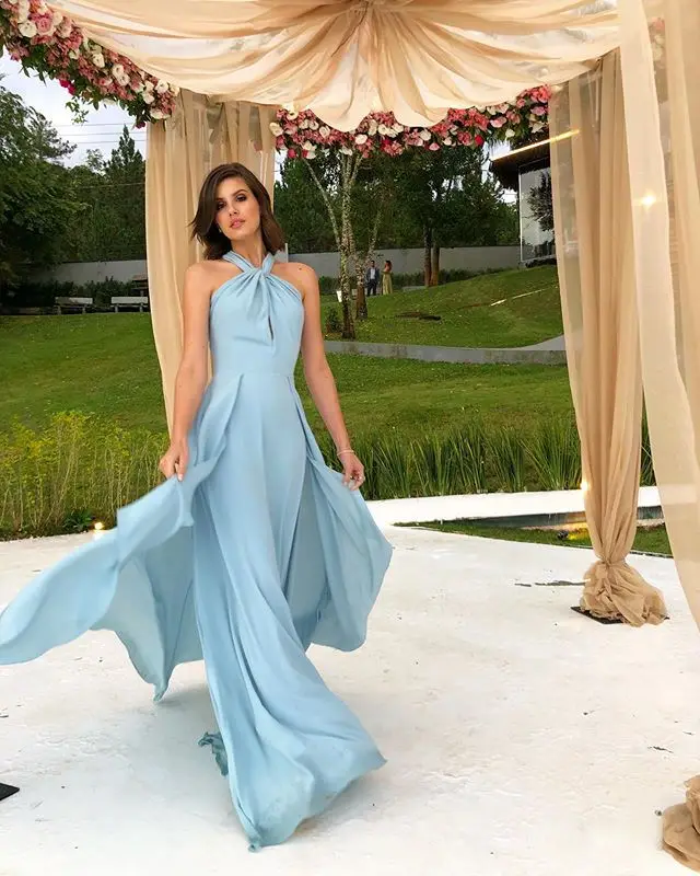 

2023 European and American Spring and Summer New Women's Wear New Product Sleeveless Hanging Neck Dress Dress