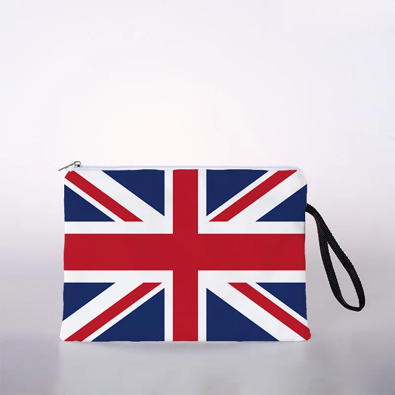 

New flag print zipper Cosmetic Bag Coin purse women's cosmetic bag heat transfer portable cosmetic bag