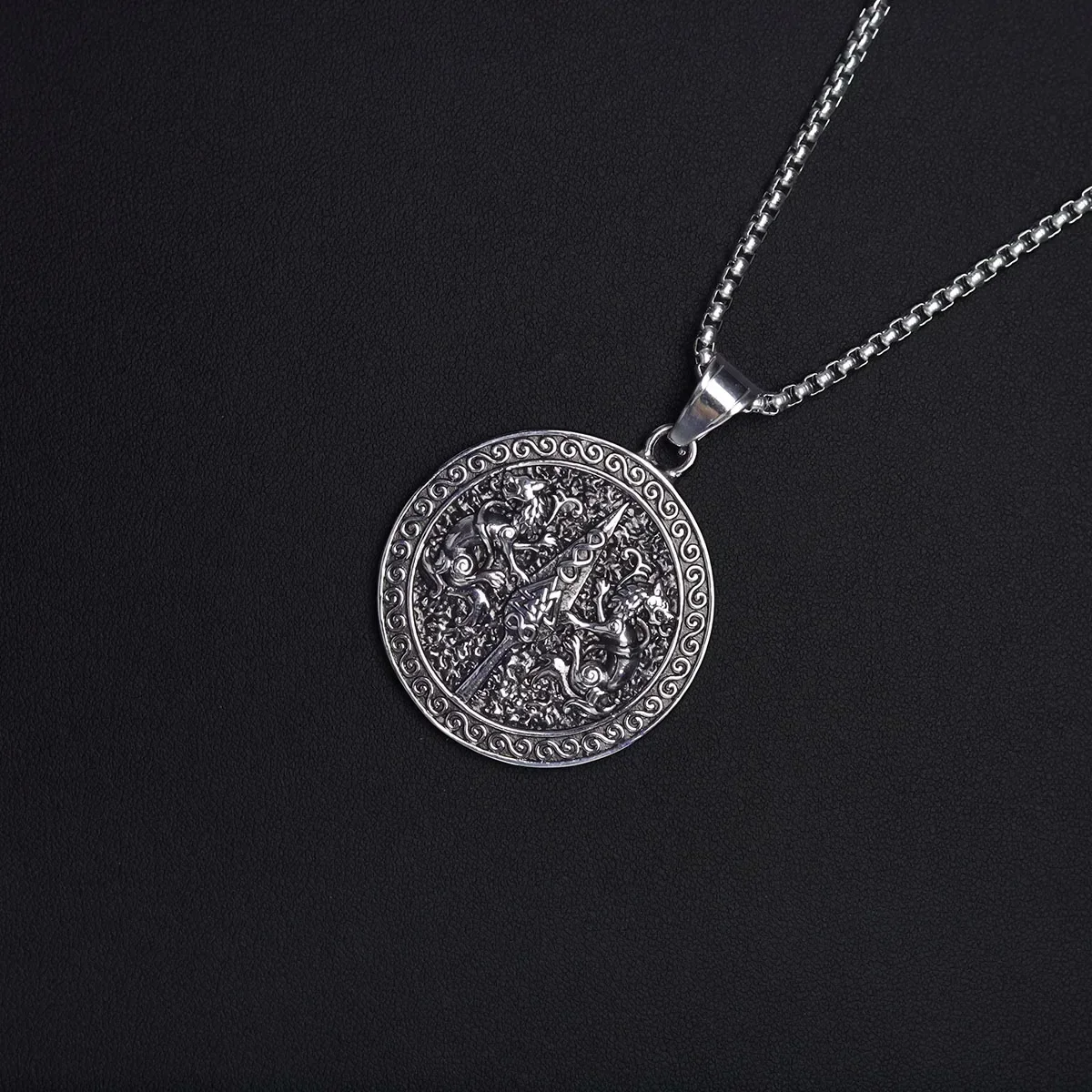 Nedar 2 шт. 48 5*38 5 мм двойной кулон с летающим драконом ожерелье из нержавеющей стали