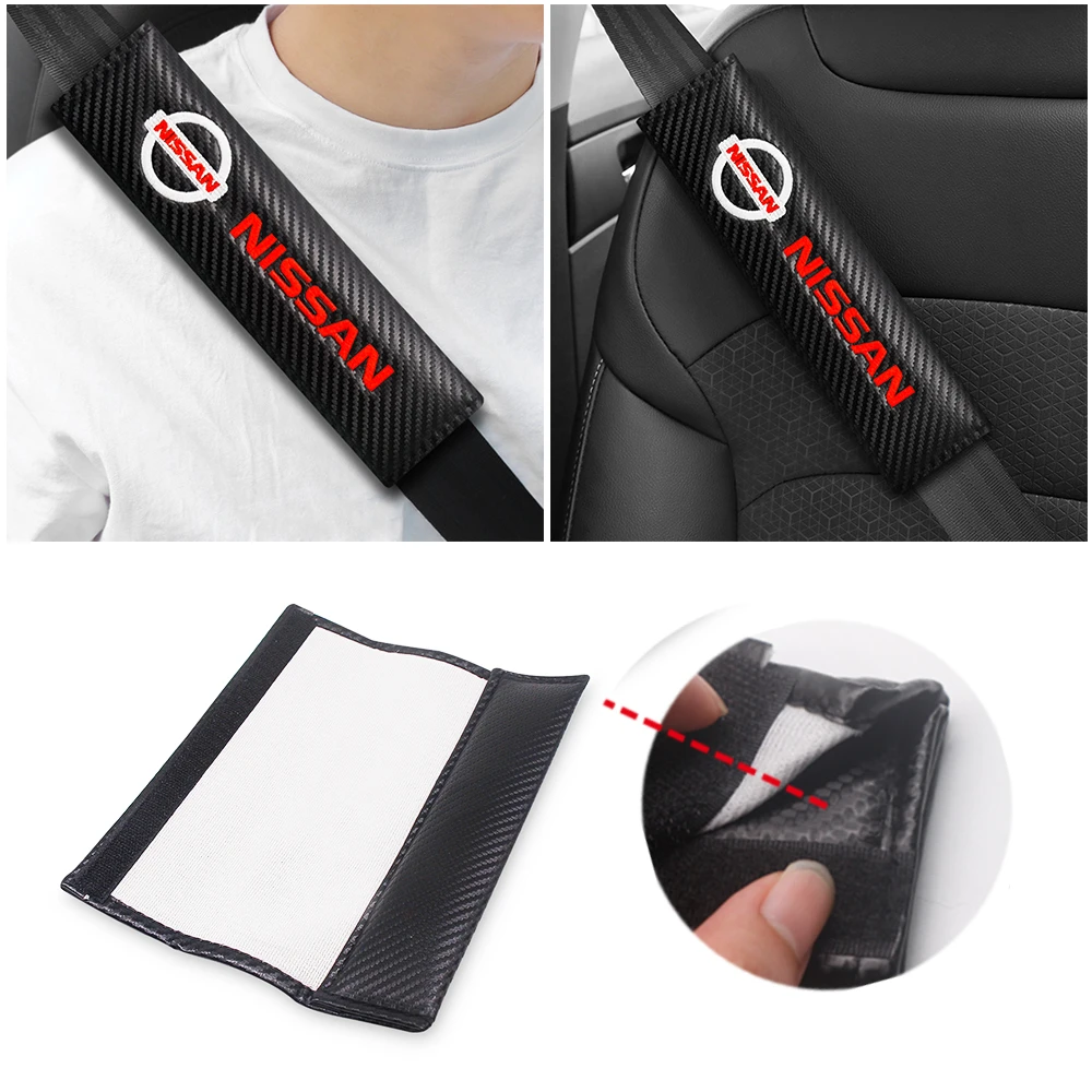 

Embroidered Car Seat Belt Shoulder Cover Soft Protector For Nissan X-Trail T32 Qashqai J11 Murano Z52 Navara NP300 Pathfinder