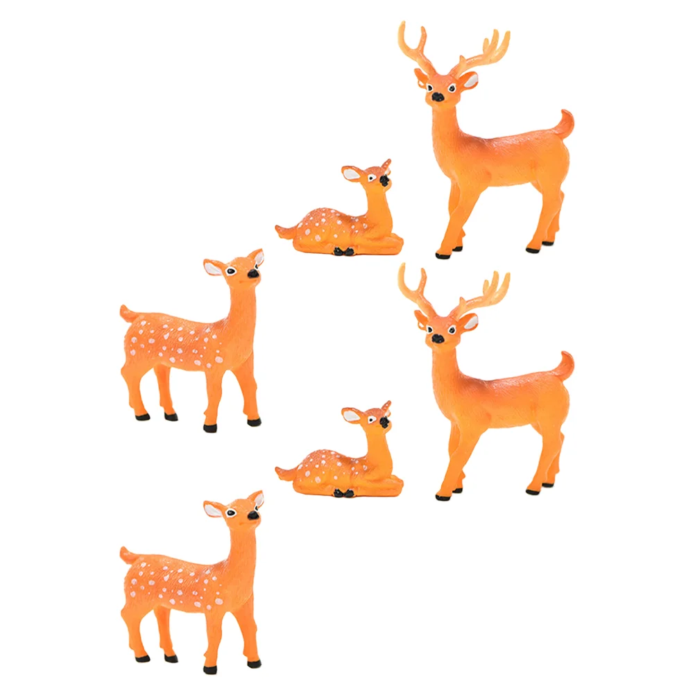 

Deer Figurines Reindeer Minidecoration Crafts Resin Animal Sculpture Family Desktop Adornment Statues Figurine Miniature Decor