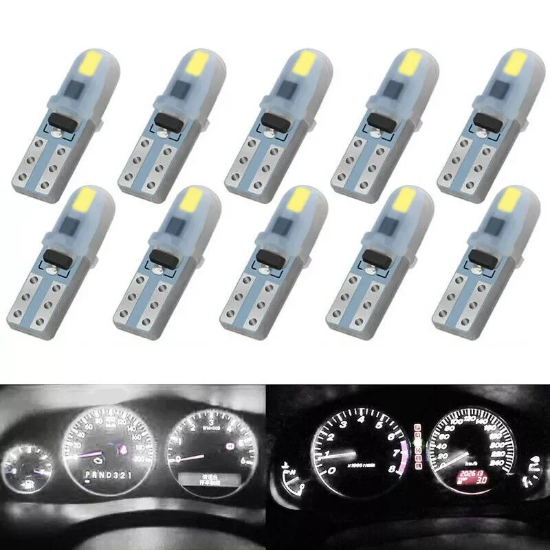 

White T5 6000K 18mm 3014 SMD LED Wedge Dashboard Warning Instrument Panel Light Lamps Car Light Bulb Car Accessories