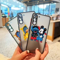 disney stitch cute for samsung s21 20 10 8 9 m62 51 31 30s 20 fe lite plus 5g frosted translucent funda phone case