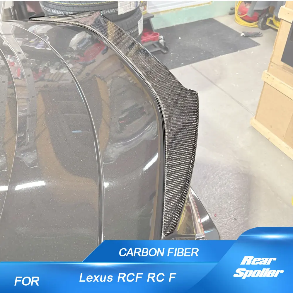 

Спойлер заднего багажника автомобиля для Lexus RCF RC F 2015-2018 Автомобильный спойлер на заднюю крышку багажника Заднее крыло из углеродного волокна Внешняя отделка автомобиля